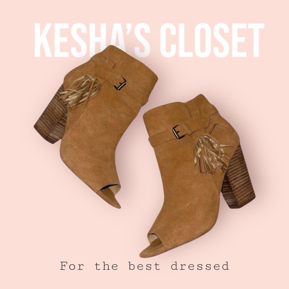 JOE’S Suede PeepToe Ankle Booties